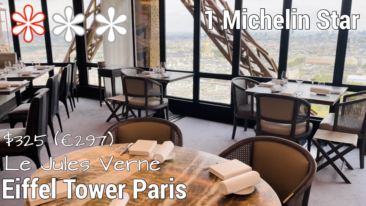 Iconic Eiffel Tower Fine Dining 1 Michelin Star Le Jules Verne  of Paris tower best restaurant