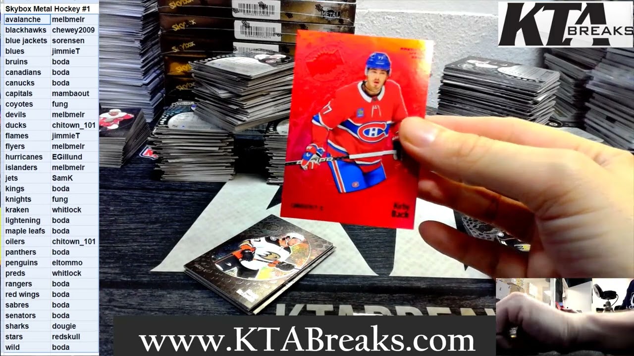 PICK YOUR TEAM #1 - 2022/23 UPPER DECK SKYBOX METAL UNIVERSE HOCKEY 16 HOBBY BOX BREAK