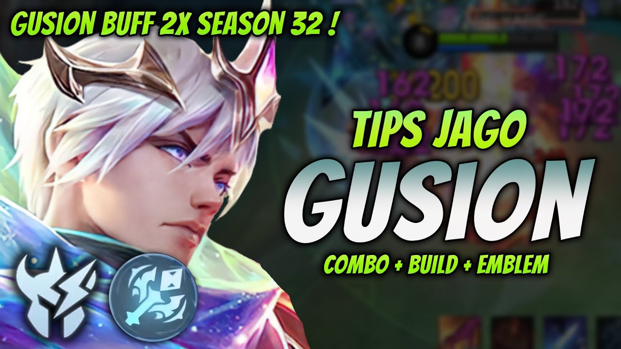 CARA MAIN GUSION 2× BUFF ! BUILD & EMBLEM GUSION TERSAKIT 2024 ! | GUSION JUNGLER GAMEPLAY