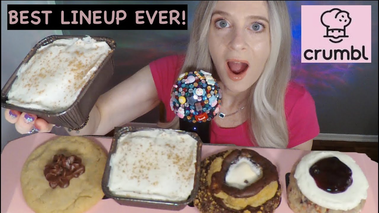 ASMR CRUMBL COOKIES BEST EVER!!! | Pumpkin Square, S'mores, Berries & Cream, Peanut Butter Blossom