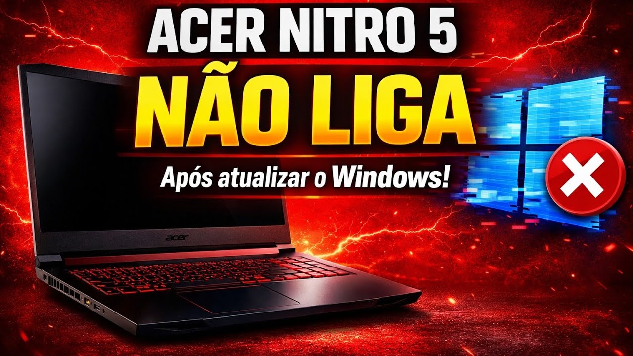 ACER NITRO 5 NÃO LIGA AN515-58 PAROU DEPOIS DE ATUALIZAR O WINDOWS. CIRCUITO SUPER AQUECENDO.