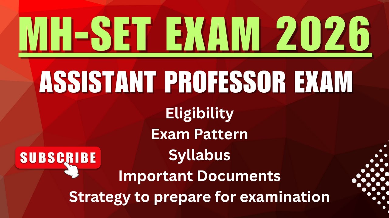 MH-SET EXAM 2026 | How to crack Maharashtra Assistant Professor Exam in first attempt |Tips & Tricks