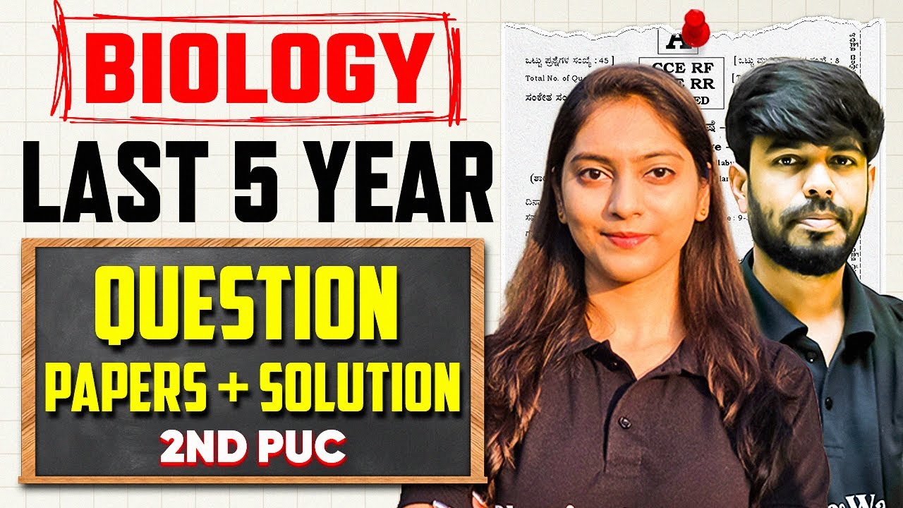 Last 5 Years Biology Question Papers + Detailed Solutions | 2nd PUC | Repeat Questions + Solutions 🔥