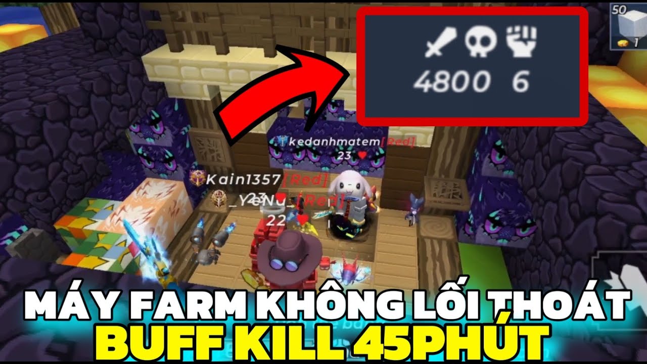 (Blockman Go) Bedwars: Chế Tạo Máy Farm Không Lối Thoát Và Cái Kết Red Bị Hành 45Phút