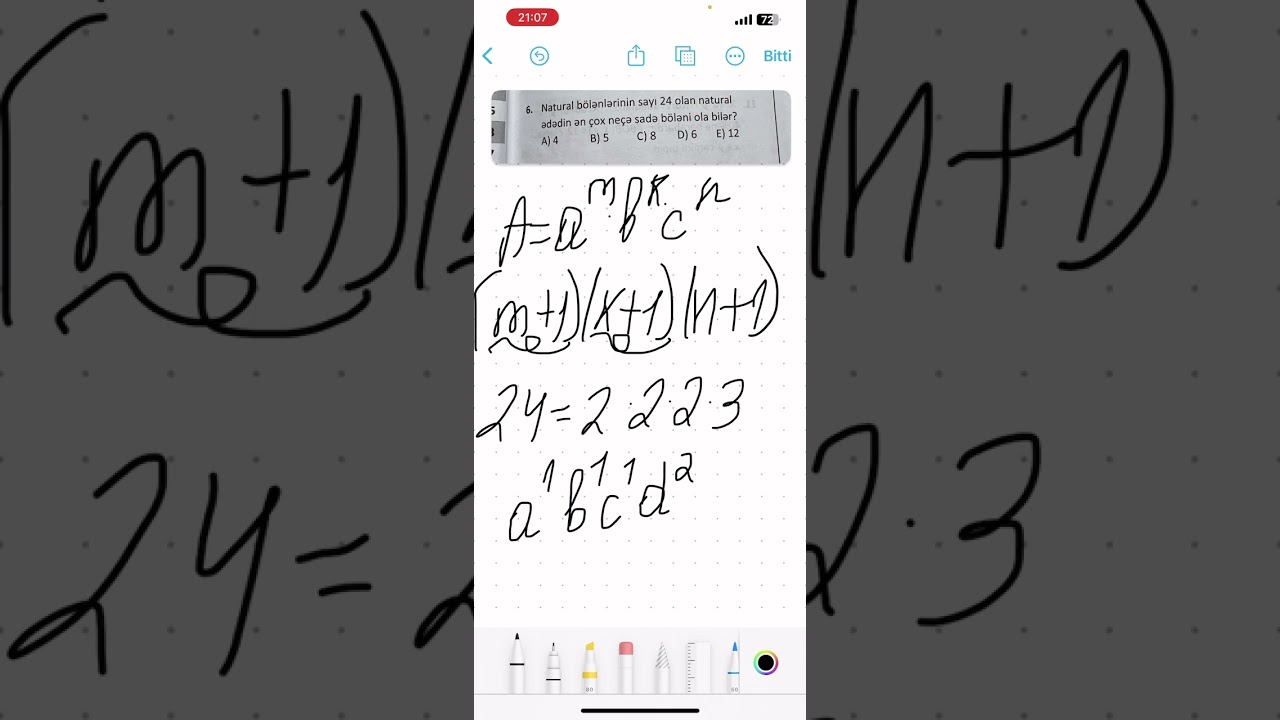 Riyaziyyat MHM 2024 Natural ədədlər test 1 (1-10)