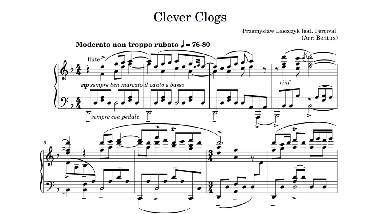 Przemysław Laszczyk feat. Percival (Arr: Bentux, Piano: Fatjon Zefi) - Clever Clogs