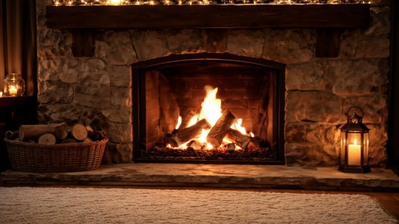 Stone Fireplace | 10 Hours of Steady Firelight for Calm, Deep Sleep & Relaxation