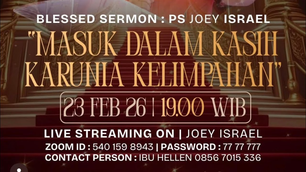 PS JOEY ISRAEL | KKR PEMULIHAN | RABU , 23 FEBRUARI 2026