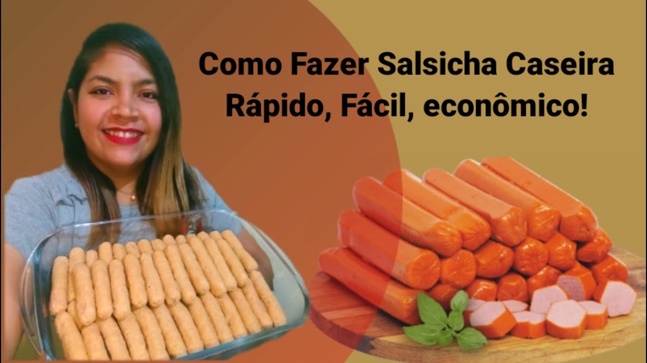 Como Fazer Salsicha Caseira Super Saudável, Rápida e econômica...Rendeu 40 Salsichas