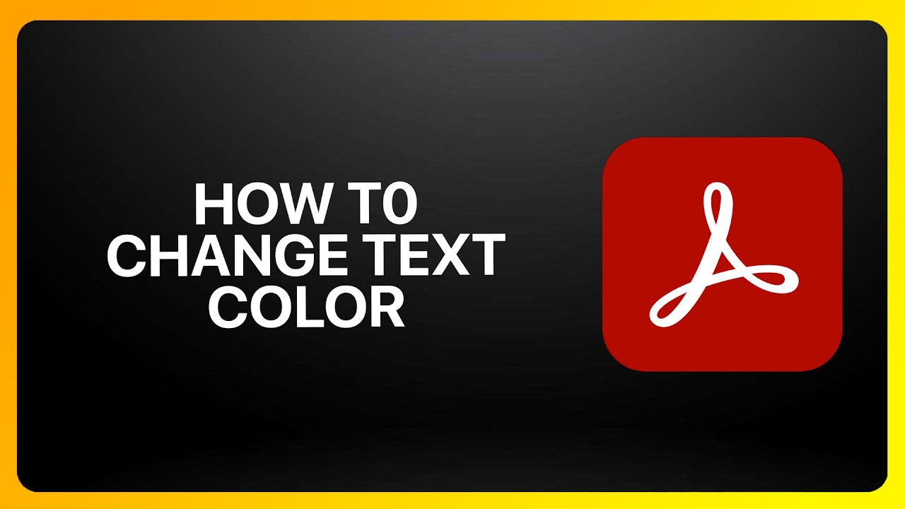 How To Change Text Color in Adobe Acrobat! Tutorial