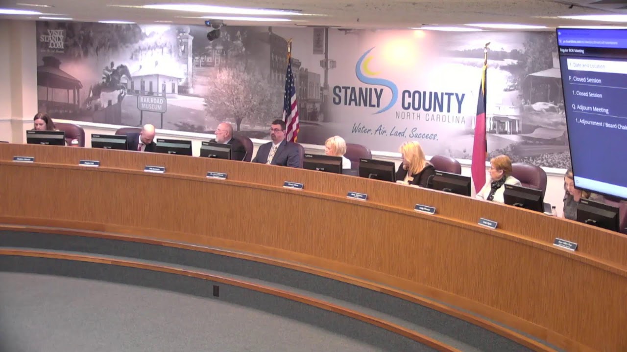 Stanly County Board of Education Meeting: January 6, 2026