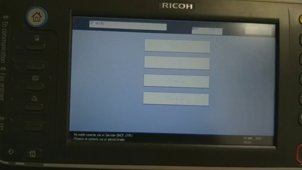 Activar y Desactivar lectura de toner Ricoh MPC3002/3502/4502/5502