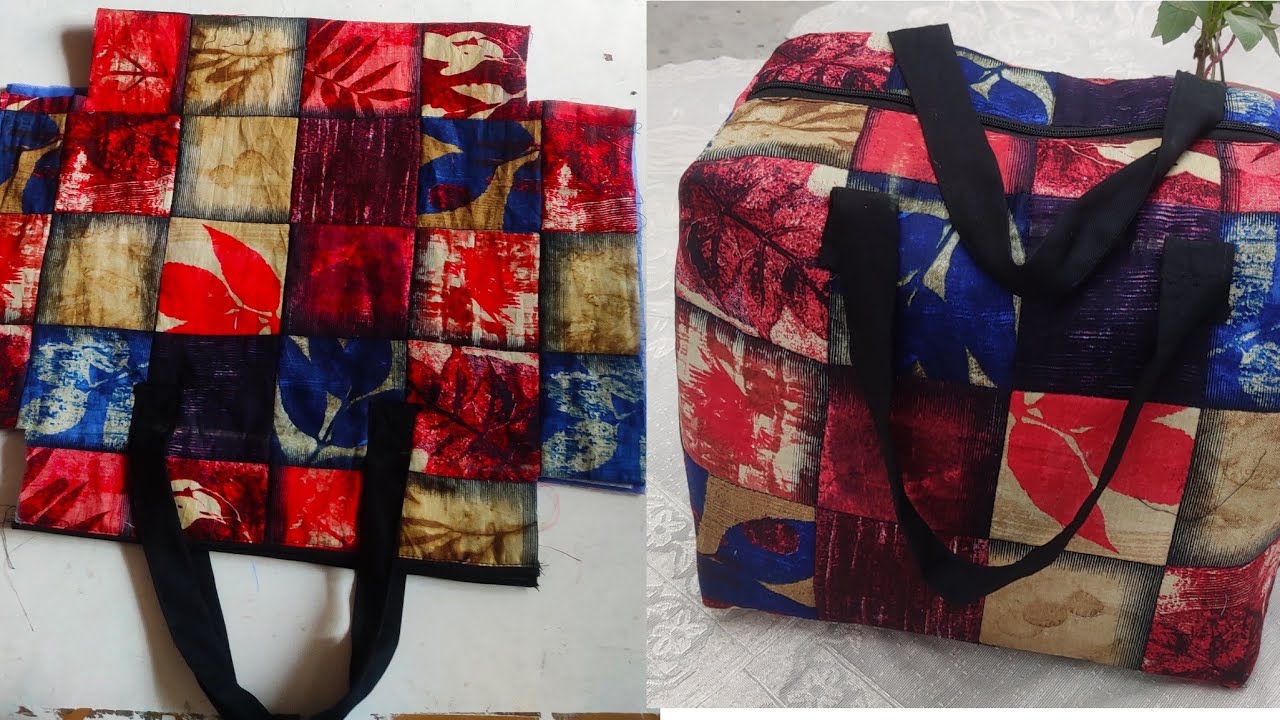 सिर्फ 1 चौरस पीस से बैग बनाए // Bag  // Bag Banana