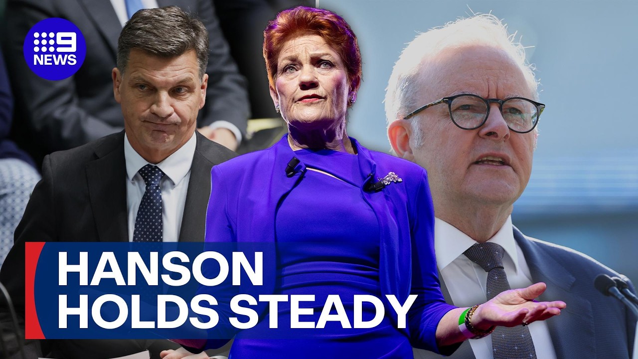 Pauline Hanson's polling holds steady despite controversial overseas trip | 9 News Australia