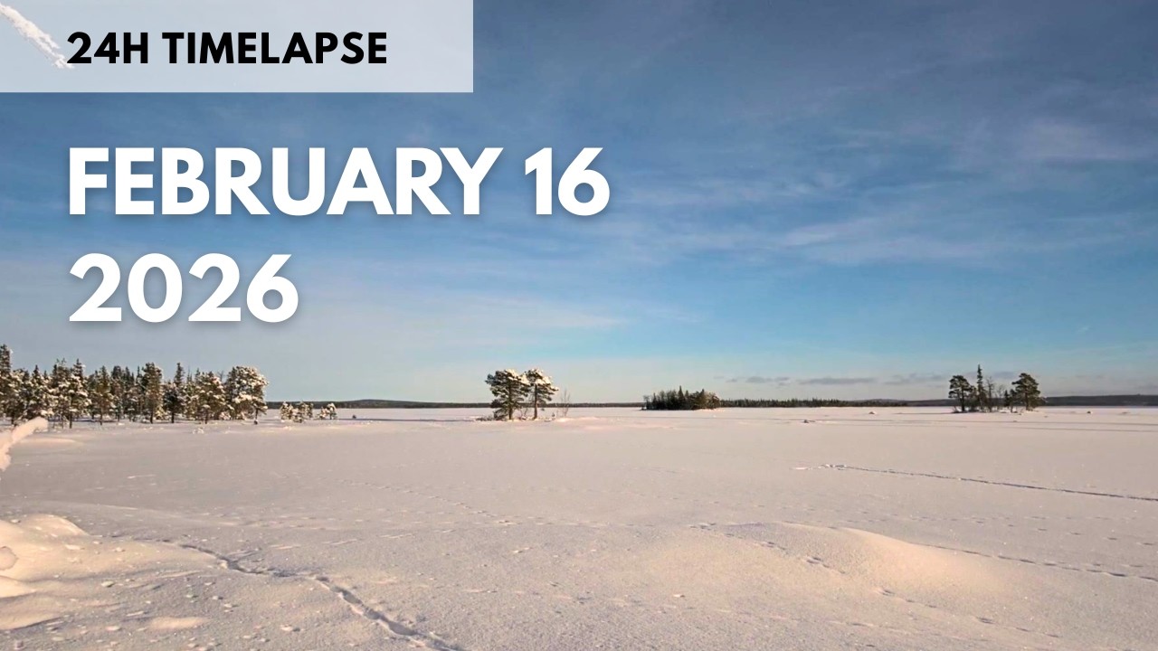February 16, 2026 | 24h Timelapse | Swedish Lapland