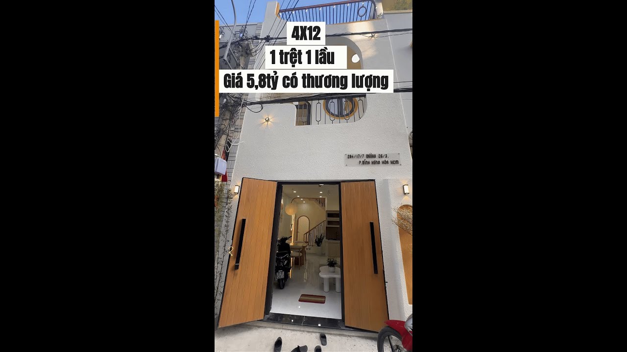 Nhà hẻm 8m đường 26/3 sát AEON Tân Phú giá 5,8 tỷ, DT: 4x12 2phòng ngủ
