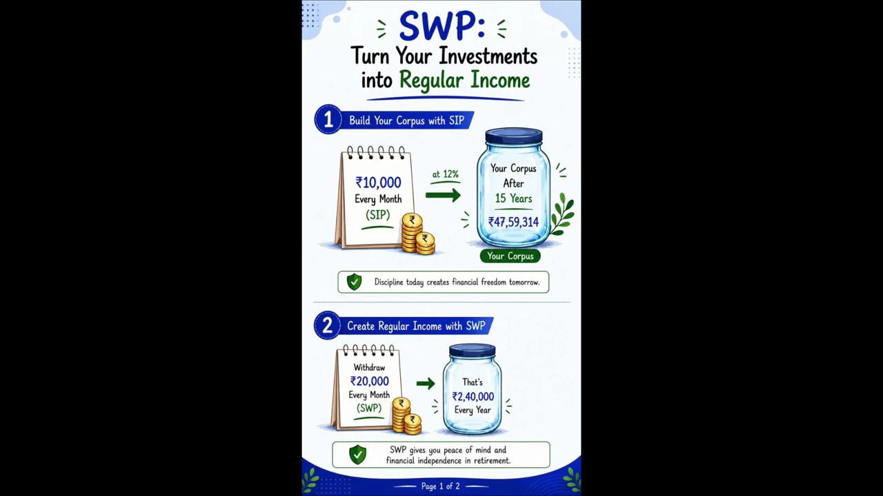 How SIP & SWP Work Together | Wealth Creation + Passive Income #shorts #shortsviral #sip #swp