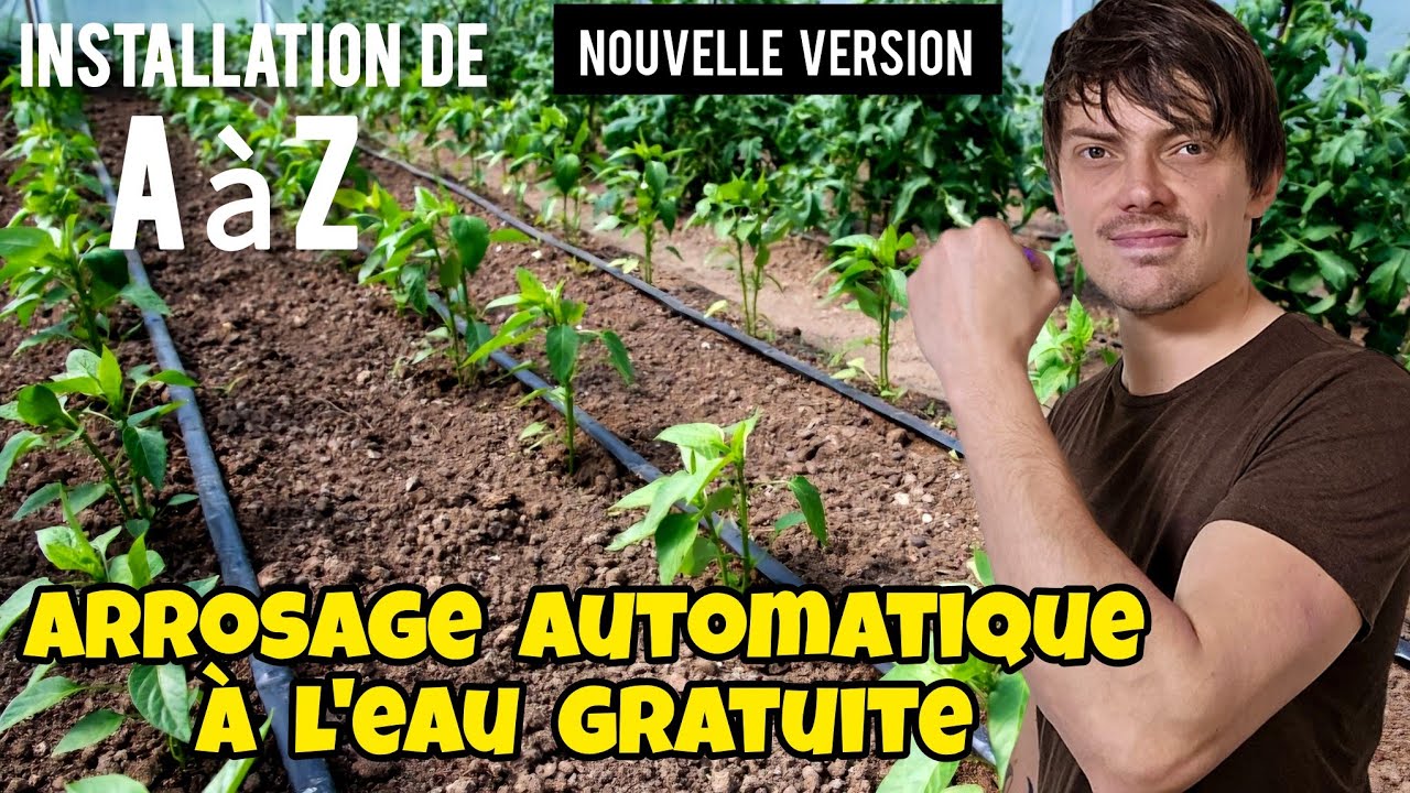 Installation ARROSAGE AUTOMATIQUE par gravité à L'EAU DE PLUIE de A à Z