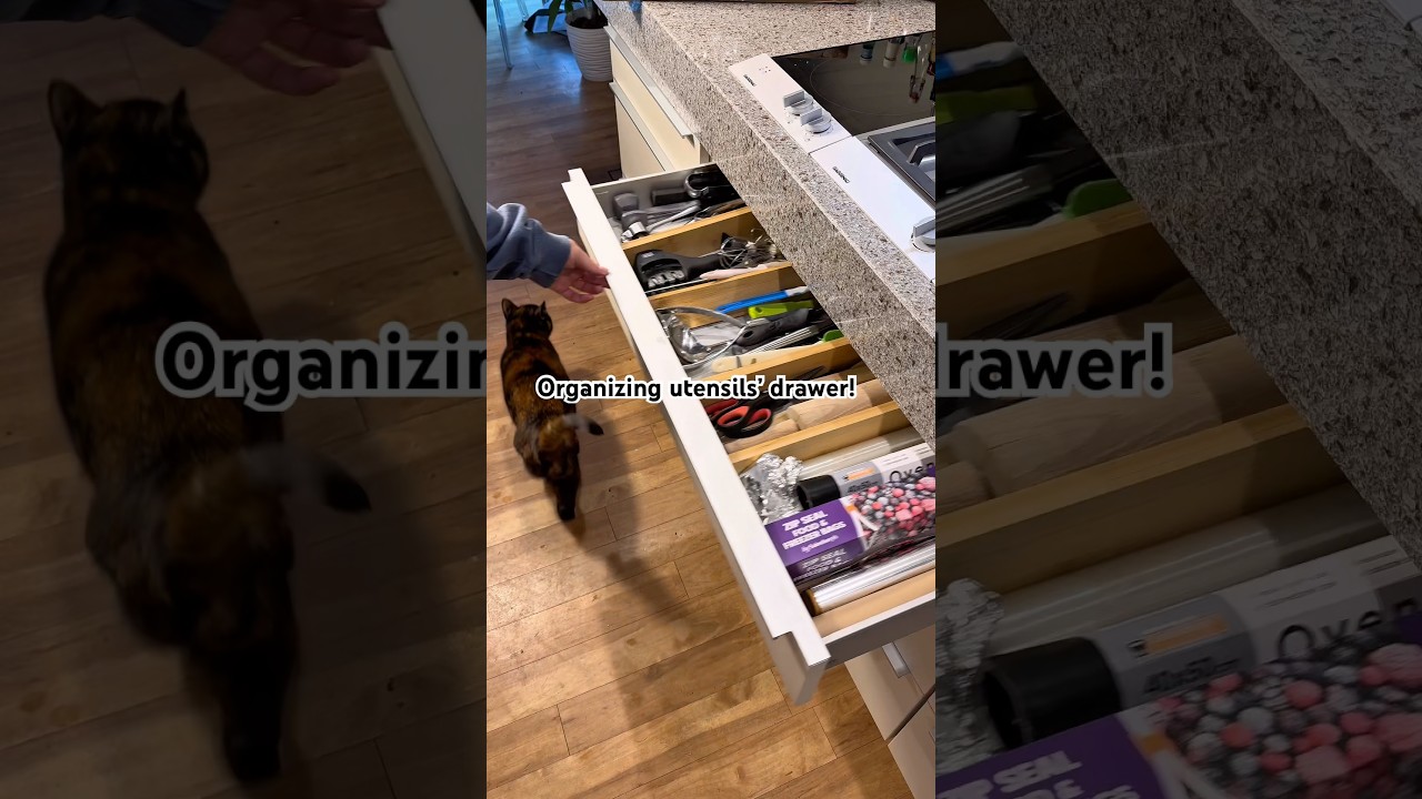 A very messy utensil drawer organization! #kitchenorganization