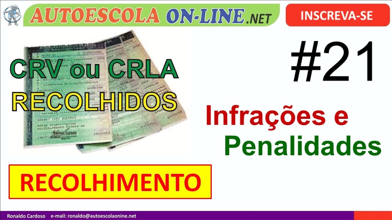 Infrações e Penalidades - Recolhimento Documento Veículo CRV e CRLV - Media Administrativa