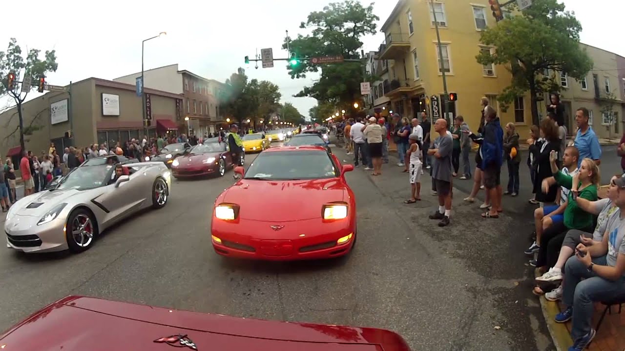 2014 Corvettes at Carlisle Downtown Parade