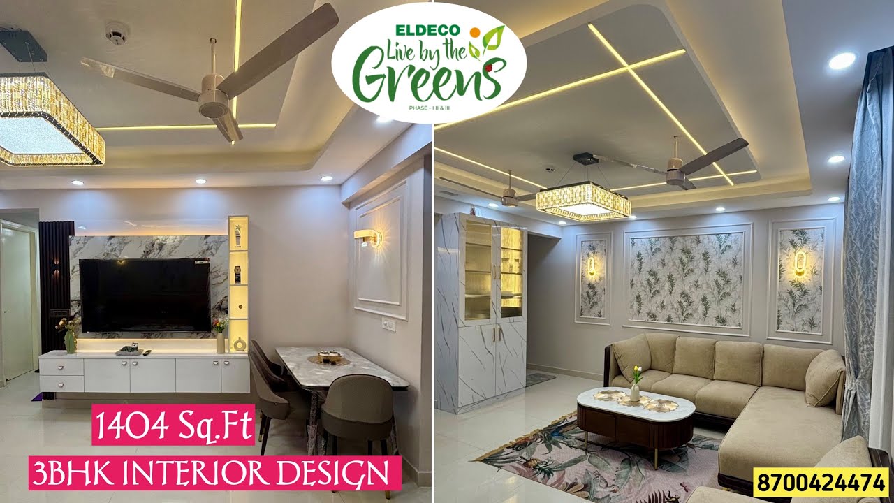 Eldeco Live By The Greens, Sector 150 Noida I 3Bhk Interior in just 6 Lakh