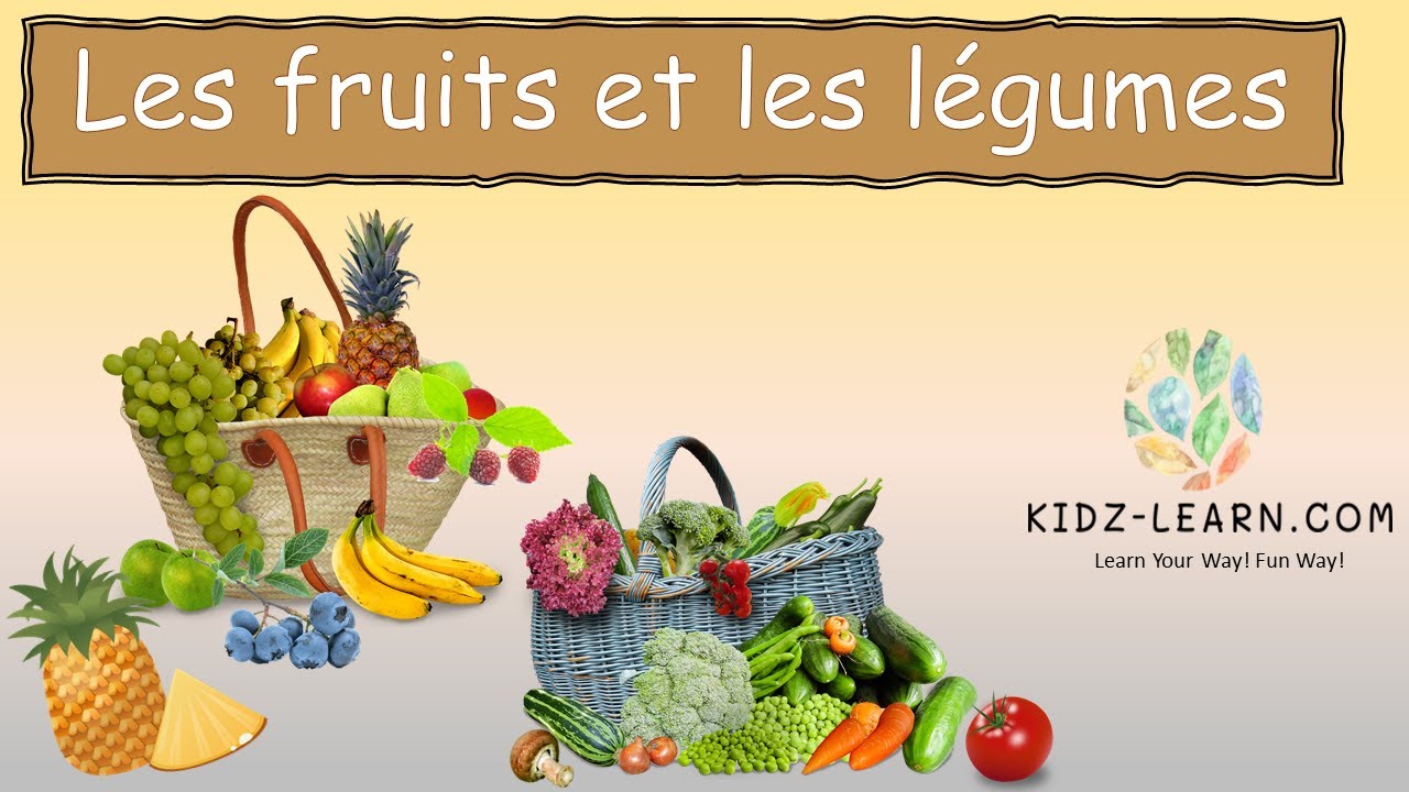Learn French ! Les fruits et les légumes ! Fruits and Vegetables !