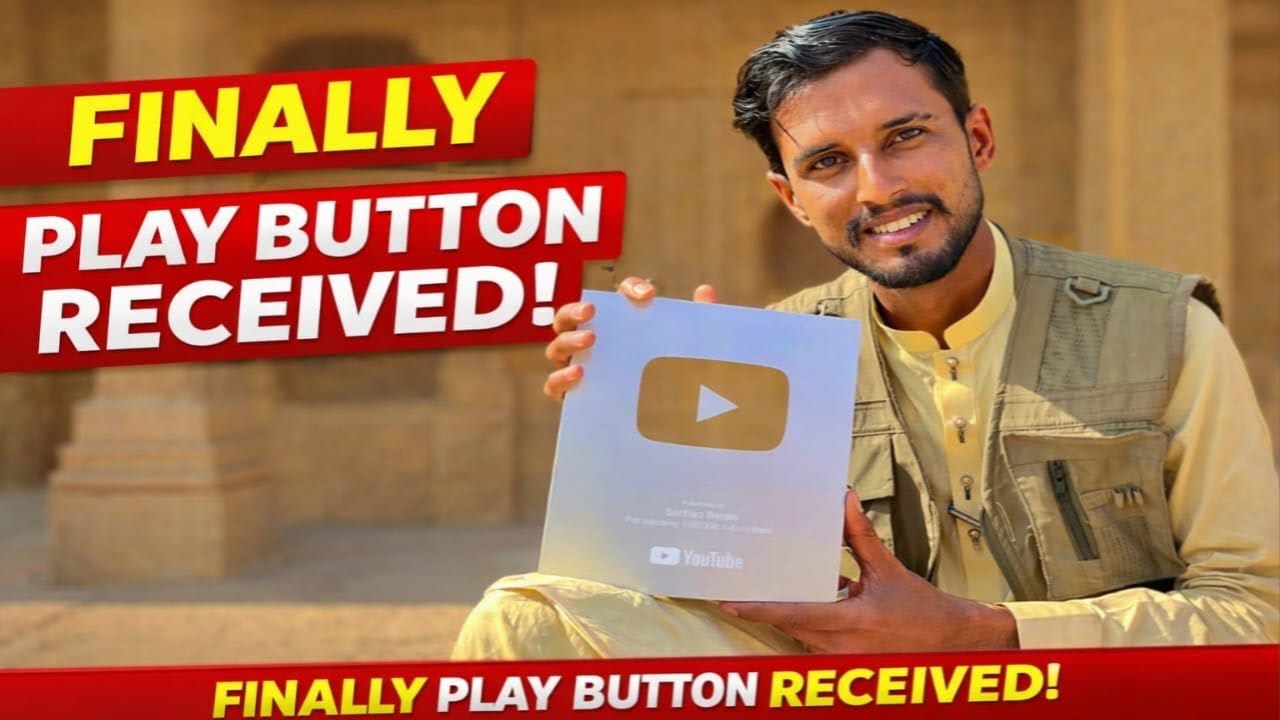 Finally play button received at makli famous qabristan