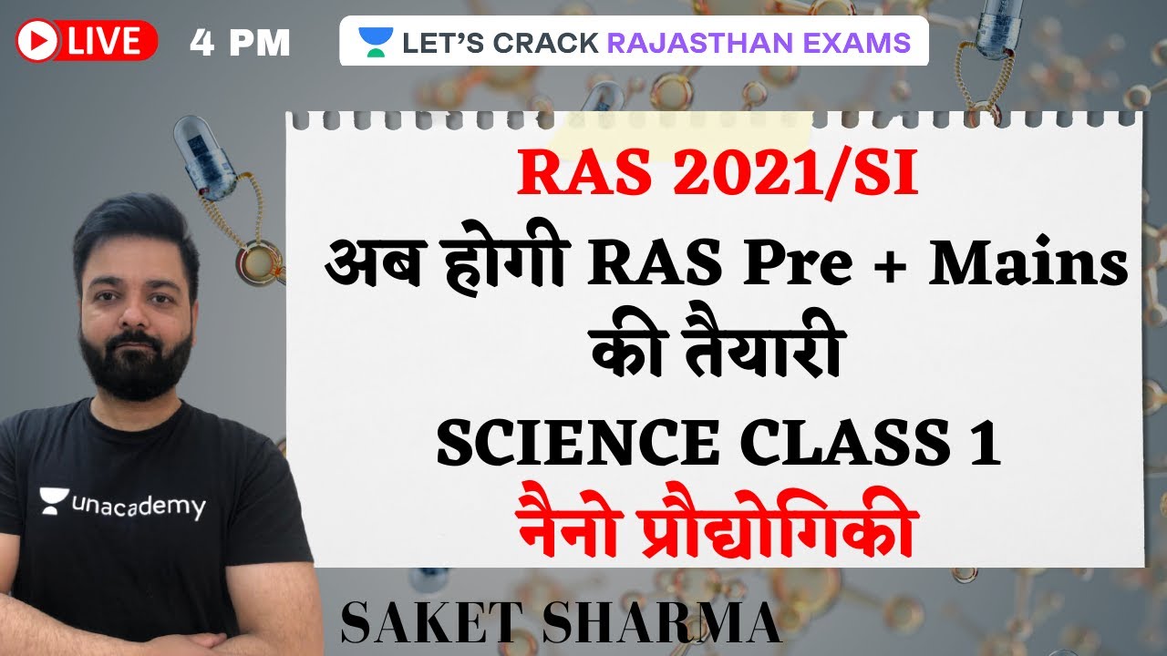 RAS 2021 SI Pre+ Mains Science Class-1 | Nano Technology | Strategy Session | Saket Sharma