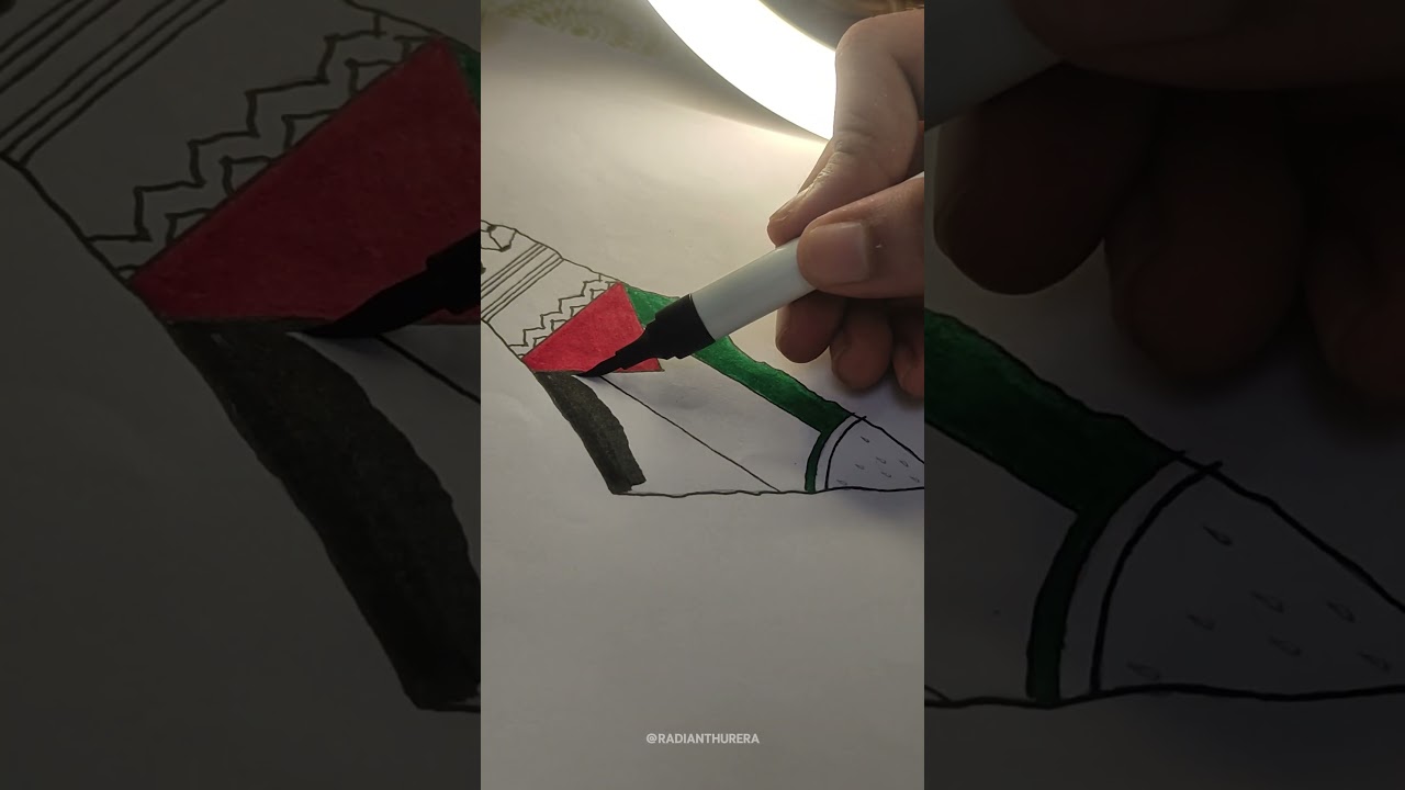 Palestine Map Art❤️: Watch the Creation Process!