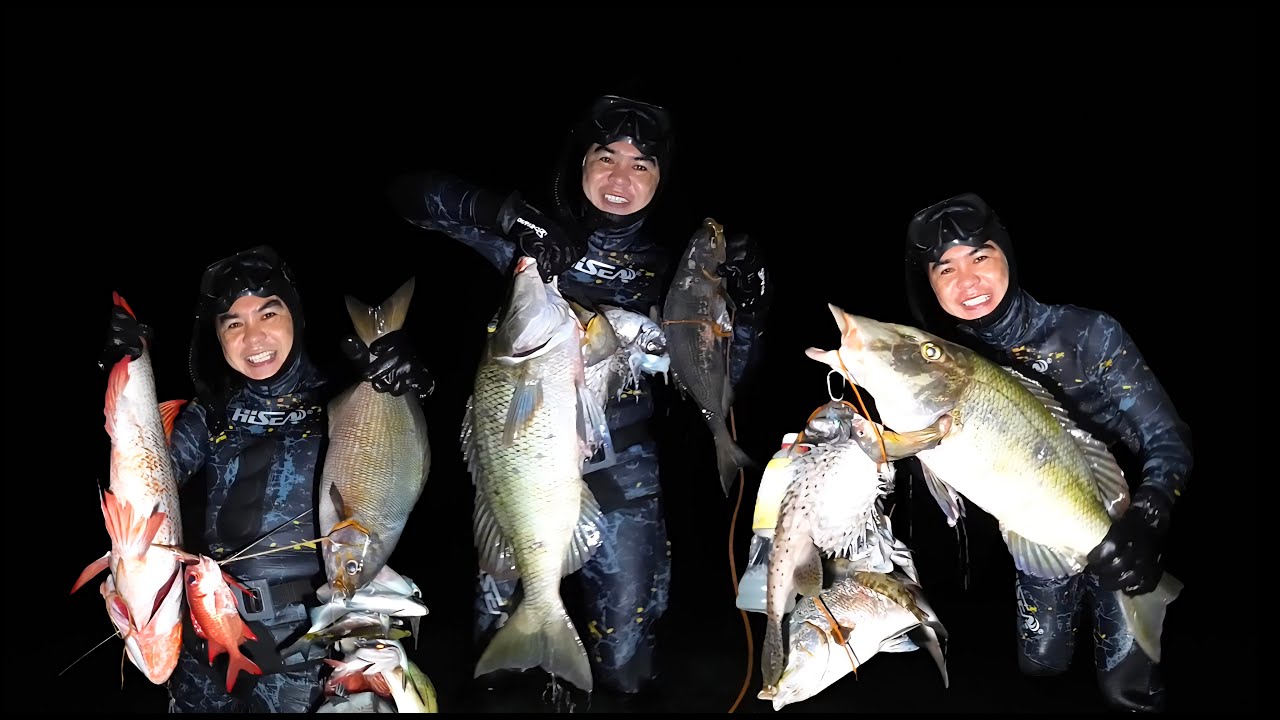 Jackpot  NEW RECORD na Mamaw😱 | EP 218 | NIGHT SPEARFISHING PHILIPPINES | Drin's Adventure | Katusok