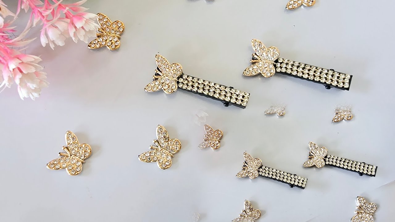 പെട്ടെന്ന് ഉണ്ടാക്കാൻ പറ്റുന്ന ഒരു hair clip കണ്ടാല്ലോ||  Simple and beautiful hair clip Tutorial ||