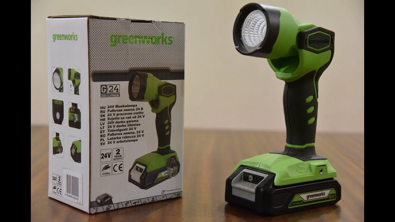 Аккумуляторный фонарь Greenworks G24WL: обзор