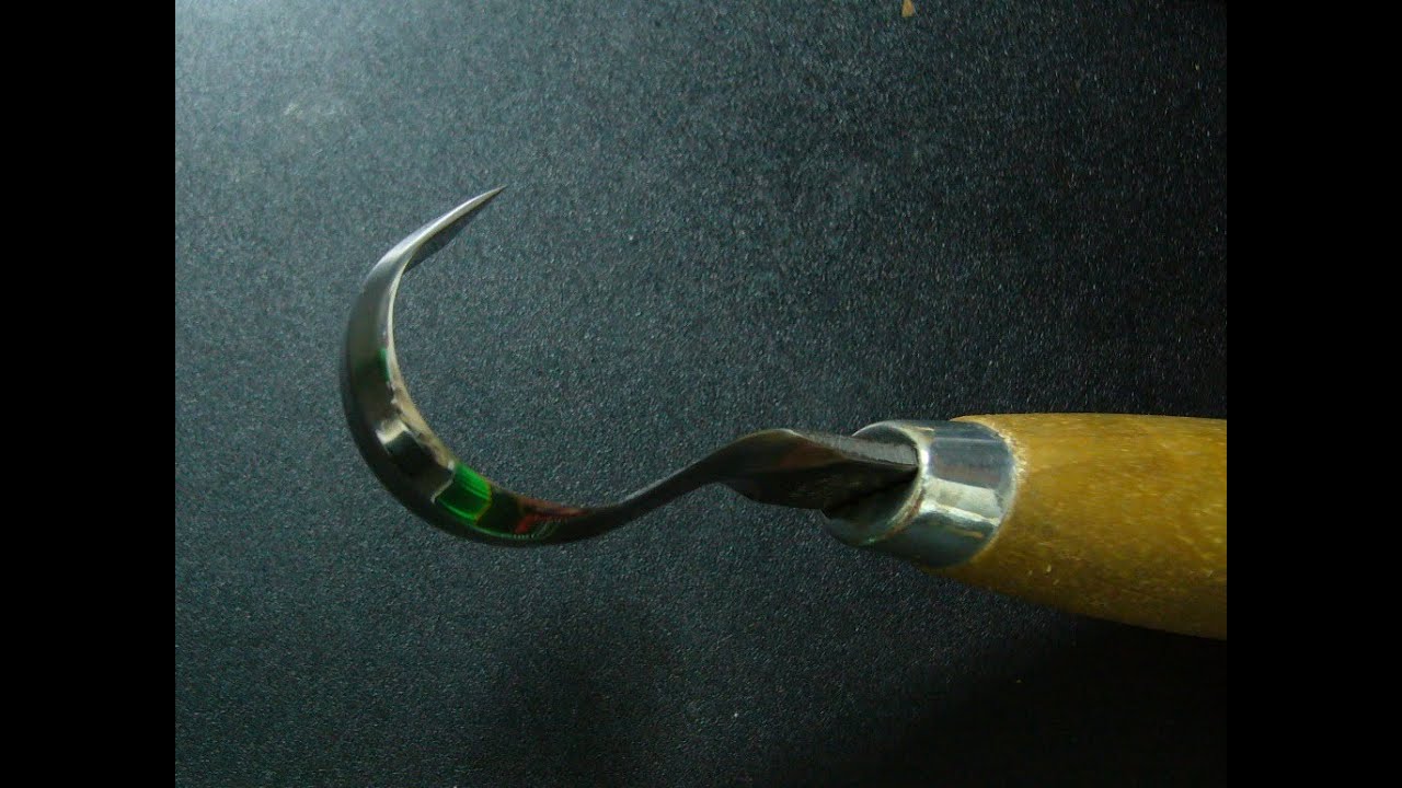Crook knife sharpening