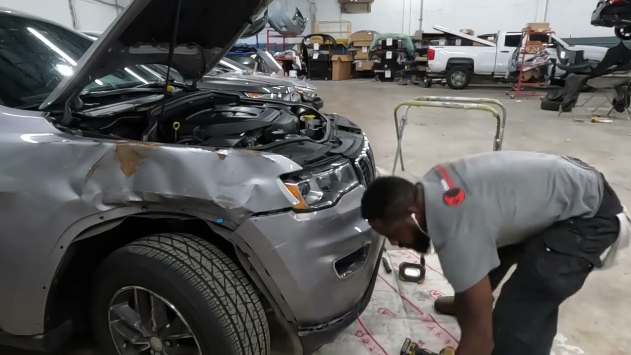 How to take off the front bumper on a 2018 Jeep Grand Cherokee 4+4 limited