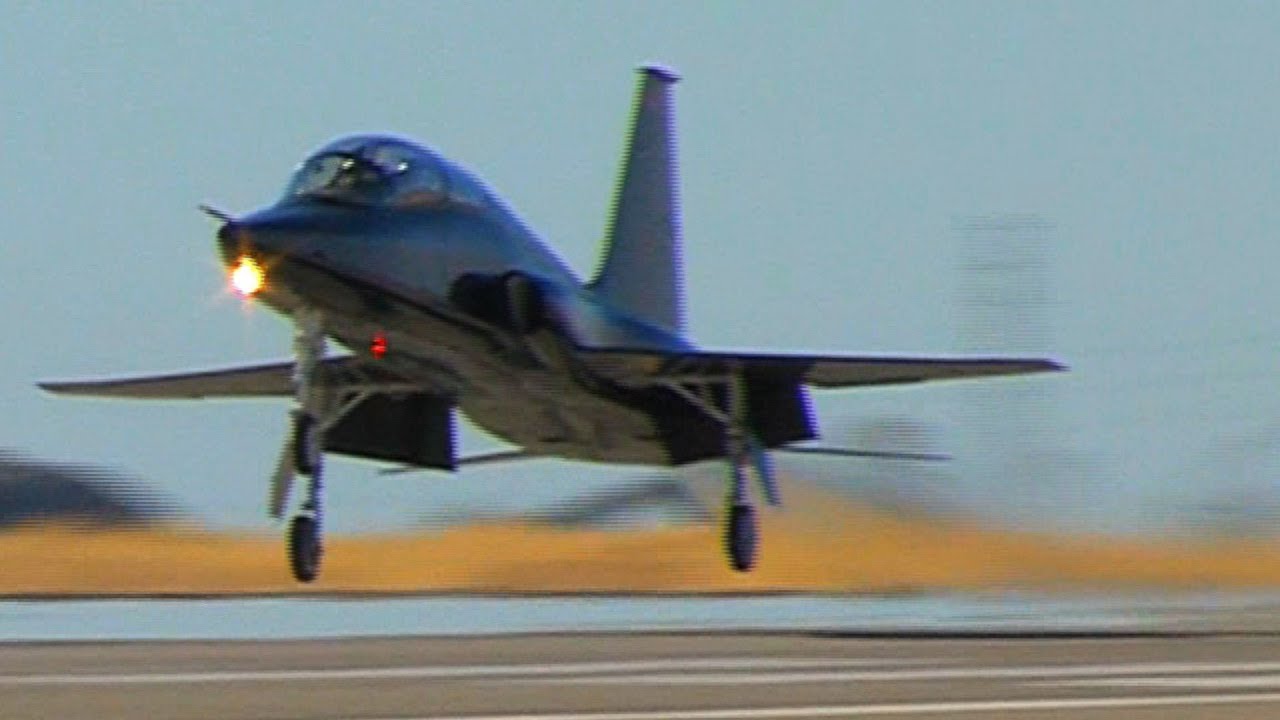 US Air Force Northrop T-38 flight at Beale AFB California