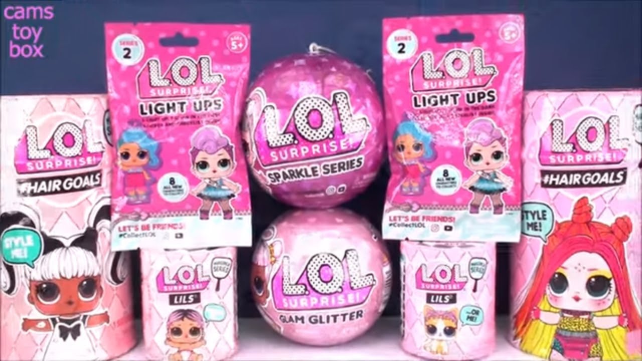 LOL Blind BAGS Surprise DOLLS unboxing Sparkle Series HairGoals 2 LILS 5 Glam Glitter