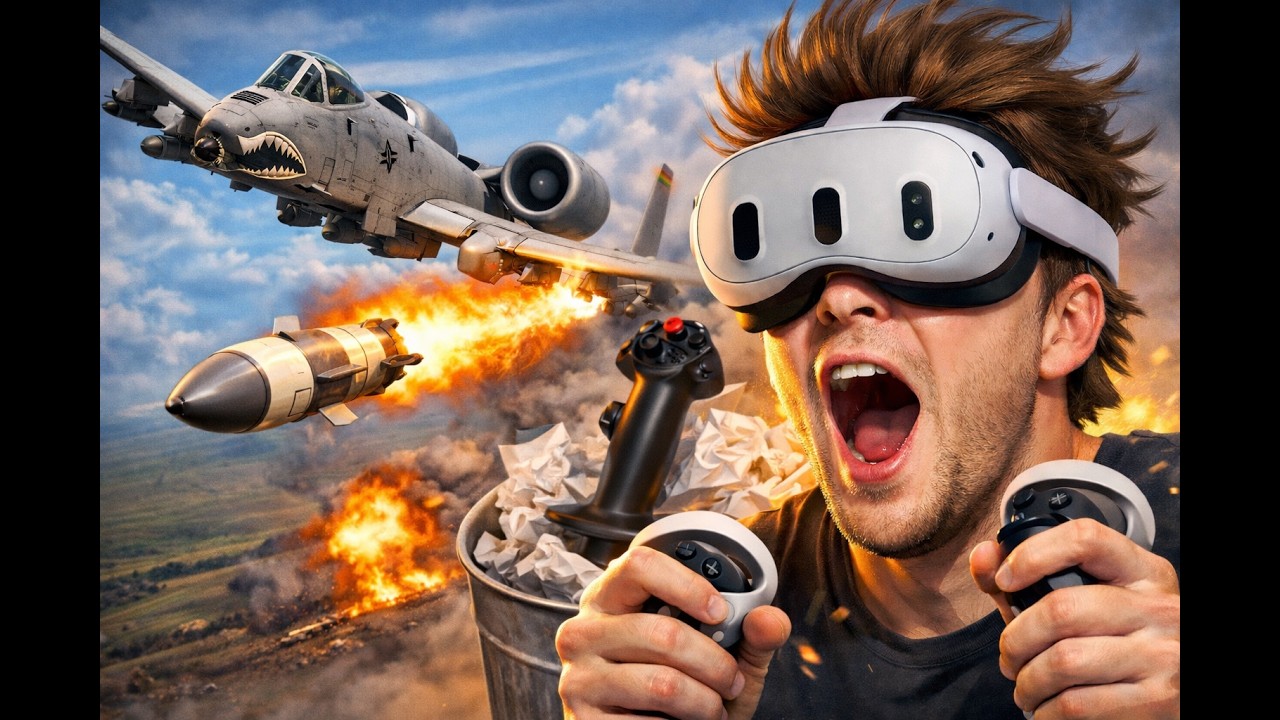 Это завал... летаю на самолете А10С в  DCS VR без джойстика.
