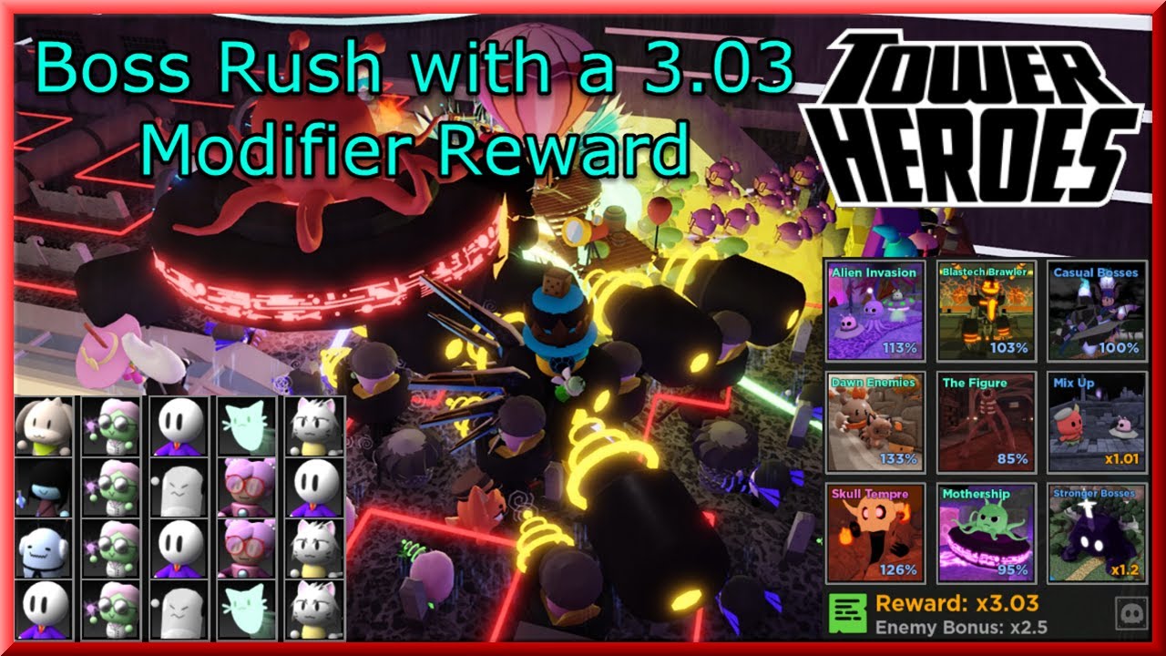 Beating a Boss Rush with a Reward Above THREE! - Tower Heroes