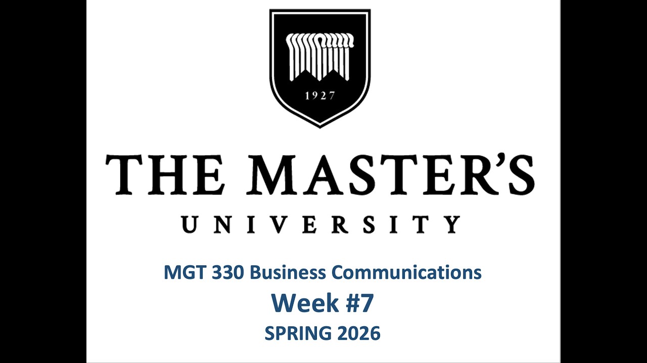 MGT330   Week 7