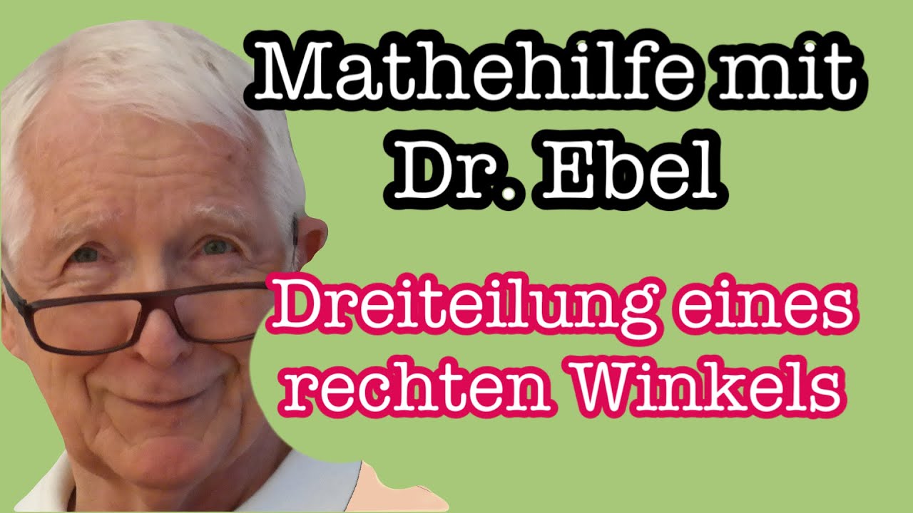Dreiteilung eines rechten Winkels
