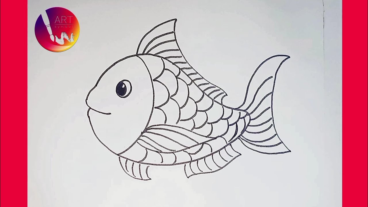 🐟 Sirf 2 Minute Me Easy Fish Drawing Kaise Banaye | Step by Step Tutorial for Beginners