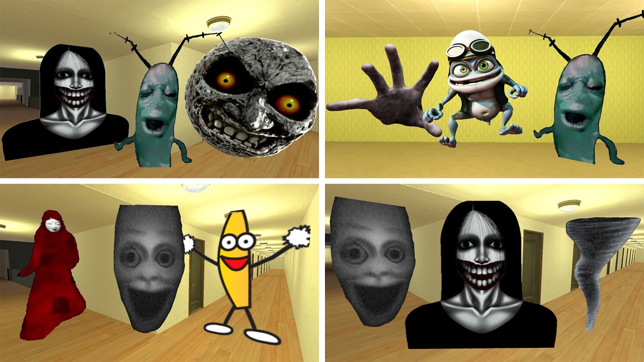 Kuchisake Onna, Juggler, Obunga, Rosalia Bizcochito, Plankton Aughh Nextbot Gmod