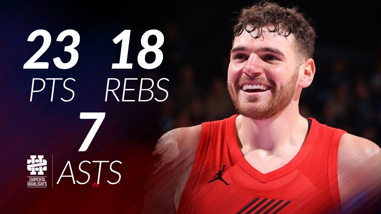 Donovan Clingan 23 pts 18 rebs 7 asts vs Jazz 25/26 season