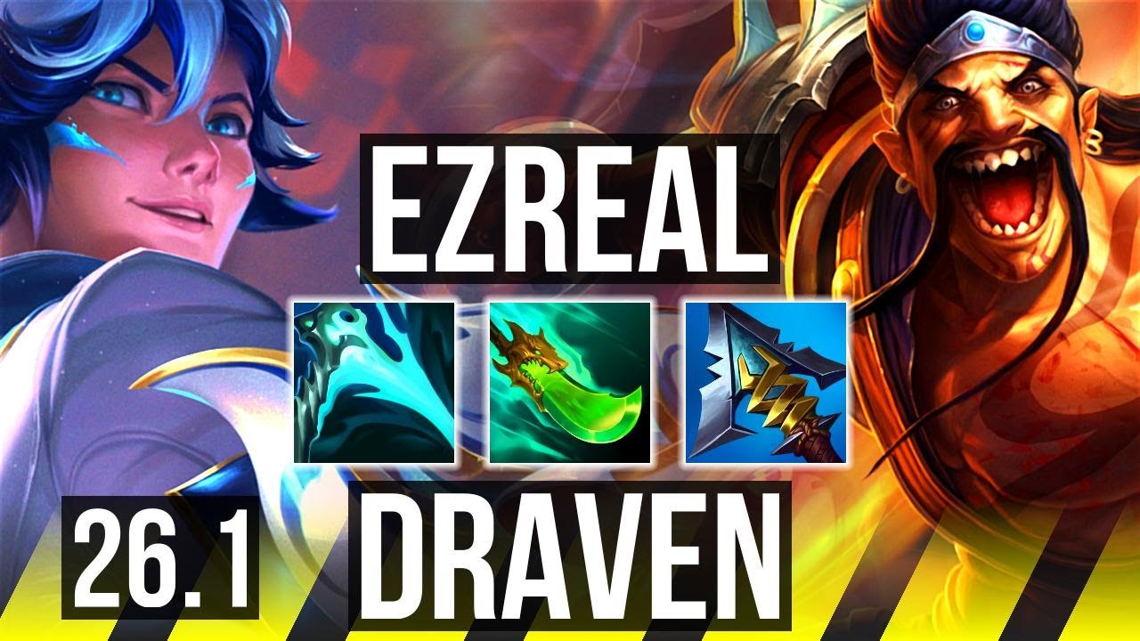 EZREAL & Nami vs DRAVEN & Pyke (ADC) | NA Grandmaster | 26.1