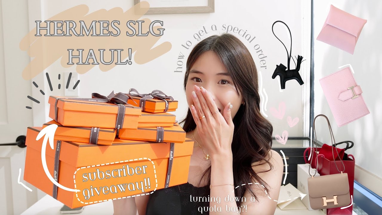 HERMES SLG HAUL + 1000 SUBSCRIBER GIVEAWAY! 🧡🙆🏻‍♀️ Story time, special orders, quota bag offer?!