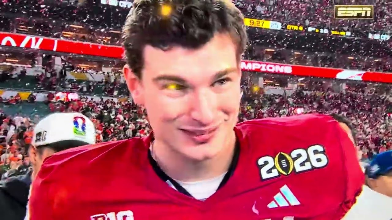 Fernando Mendoza Speaks After Indiana Wins the College Football National Championship 