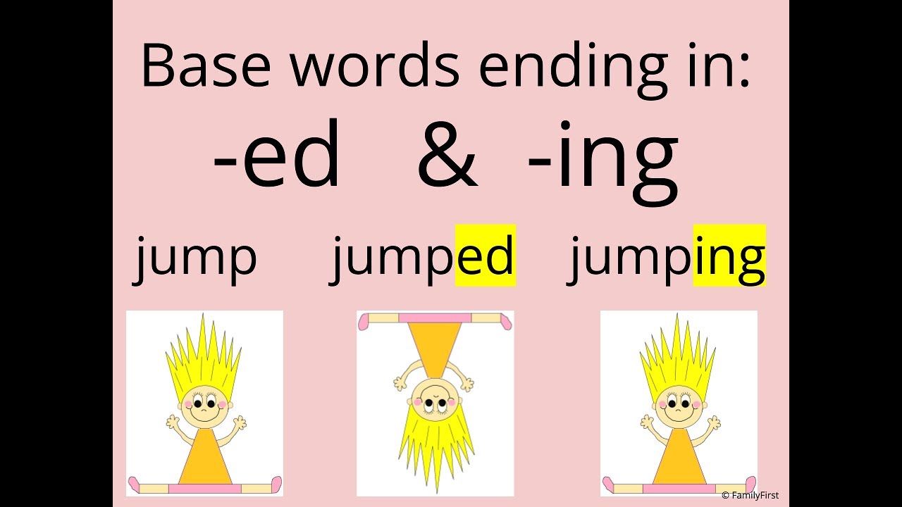 Base Words Ending in ED & ING - Learn to Read with Me!