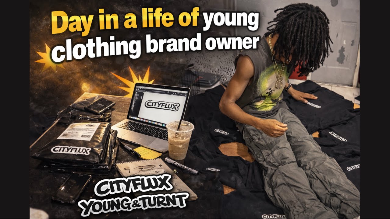 DAY IN THE LIFE OF YOUNG CLOTHING BRAND OWNER.