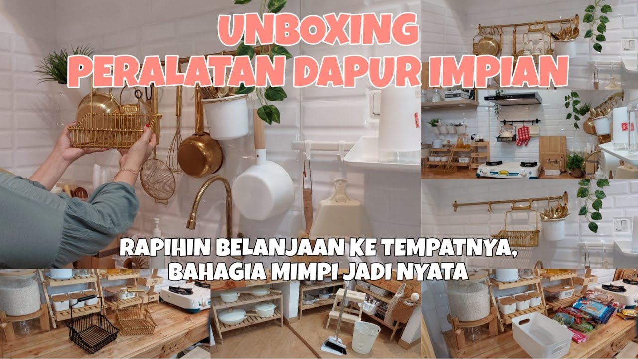 Susun Belanjaan Ke Tempatnya.Unboxing Peralatan Dapur Impian Ibu Rumah Tangga.YES Mimpi Jadi Nyata 🤍